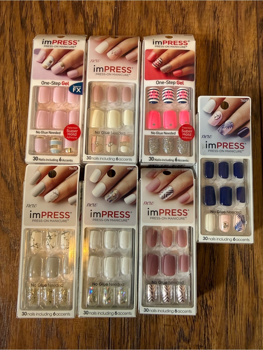 Bundle of 7 NIB imPRESS press on nails